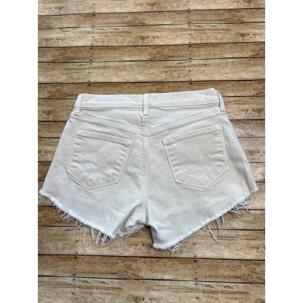 L'Agence Cream Audrey Shorts 25 Mid Rise Vintage White - Picture 4 of 13